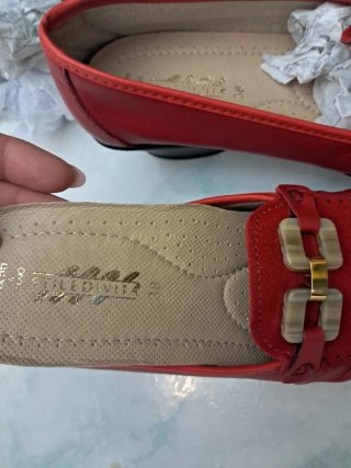 Mocassini donna pelle rossi taglia 38