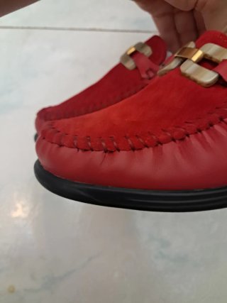 Mocassini donna pelle rossi taglia 38