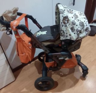 Carrito Bebé Paseo Silla Coche Naranja
