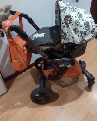 Carrito Bebé Paseo Silla Coche Naranja