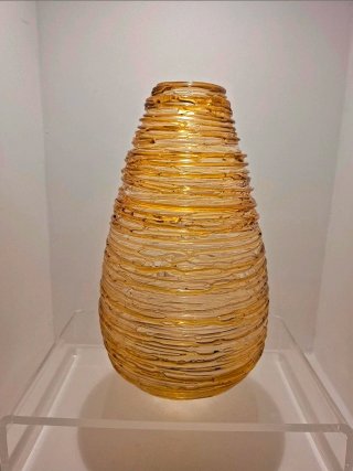 Vaso Murano Oro Trasparente Vetro