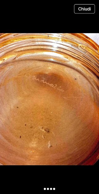Vaso Murano Oro Trasparente Vetro