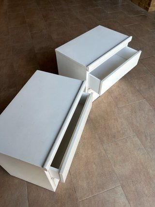 Muebles cajonera blancos