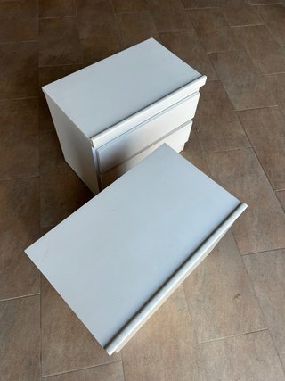 Muebles cajonera blancos