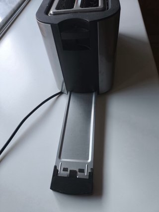 Tostador gris con 2 ranuras
