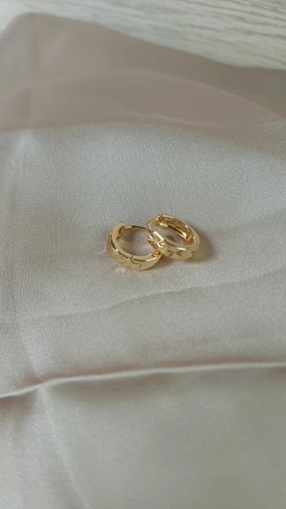 Pendientes Vintage Chapado Oro 18k Pequeños