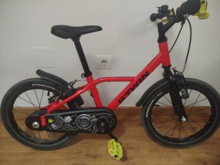 Bicicleta infantil 16 roja cuadro de aluminio
