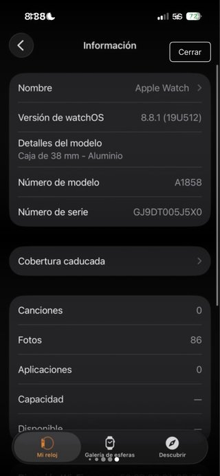 Apple Watch Series 3 Plata/Blanco