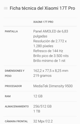 Xiaomi 17T Pro 12GB RAM 512GB Blu