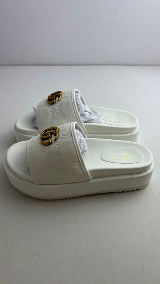 Sandalias Gucci Blancas Mujer 38 39
