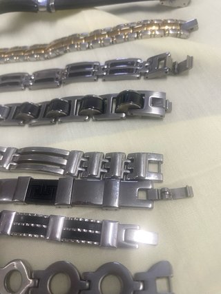 Lote 11 Pulseras Acero Hombre