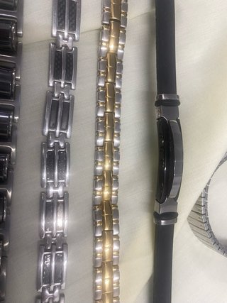 Lote 11 Pulseras Acero Hombre
