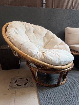Sillón Papasan Bambú con Cojín