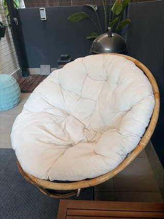 Sillón Papasan Bambú con Cojín