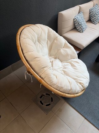 Sillón Papasan Bambú con Cojín