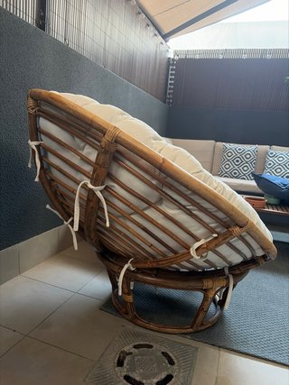 Sillón Papasan Bambú con Cojín
