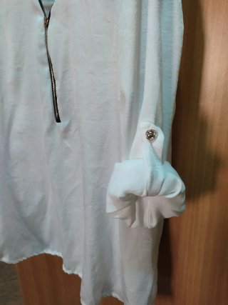 Camicia donna maniche lunghe con zip
