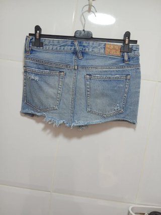 Falda vaquera mini Pull&Bear T.32