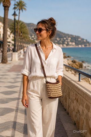 Bolso rafia crochet marrón y beige nuevo