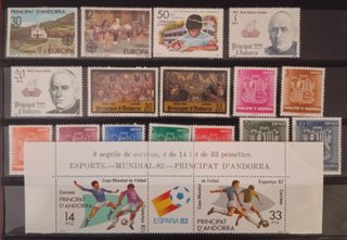 Conjunto Sellos Andorra MNH + Hojas