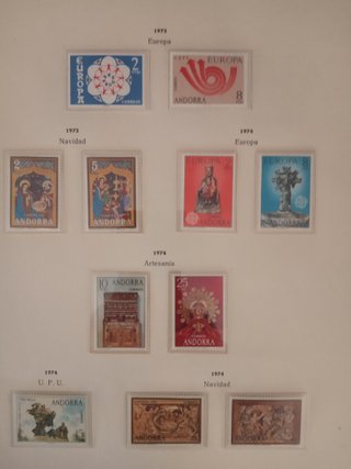 Conjunto Sellos Andorra MNH + Hojas