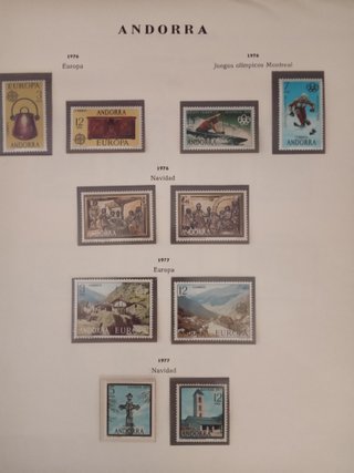 Conjunto Sellos Andorra MNH + Hojas