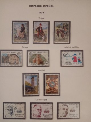 Conjunto Sellos Andorra MNH + Hojas