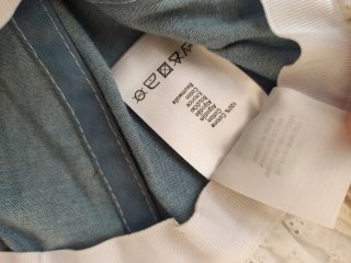 Cappello nuovo jeans in cotone bimba 1/2 anni
