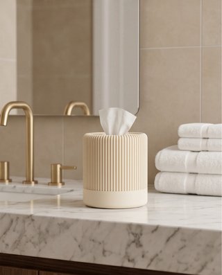 Portarrollos de papel beige 3D