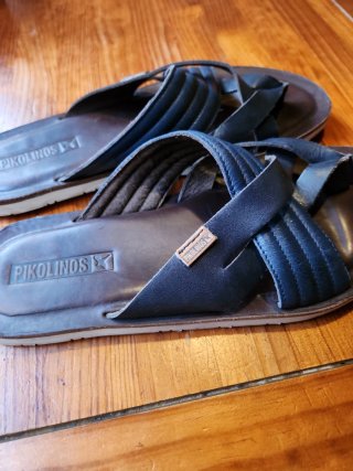 Chanclas Pikolinos Piel Talla 44 Marrón/azul