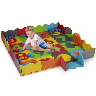 Tappeto Puzzle 3 in 1 in Gommapiuma per Bambini con 40
