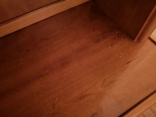 Mueble de salón madera y cristal