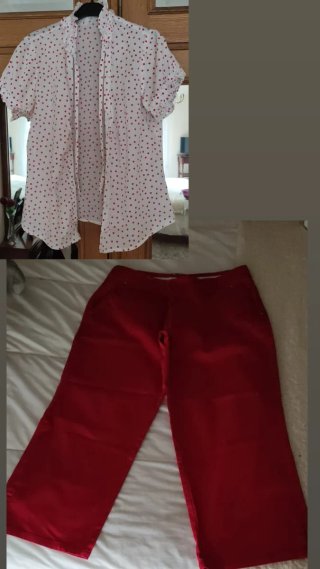 Conjunto pantalón t.44 y camisa t.46