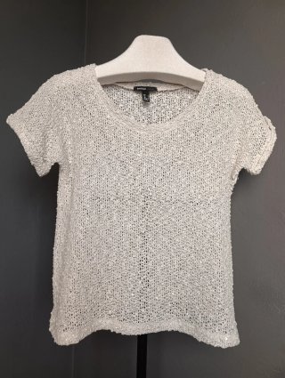 Camiseta Mango Crema Talla M Mujer