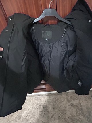 Anorak acolchado negro mujer