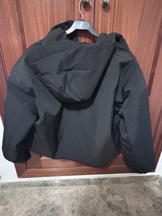 Anorak acolchado negro mujer