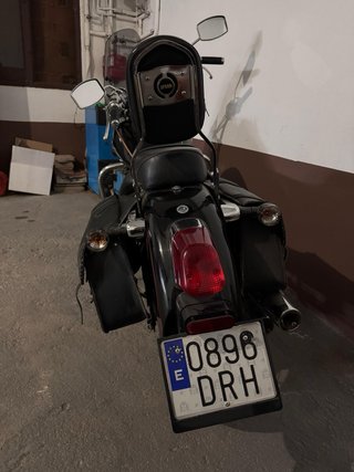 Moto Chopper Negra. En herencia