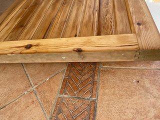 Puerta entrada madera maciza miel
