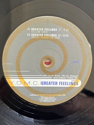 Y.O.M.C. "Greater Feeelings" vinile techno trance