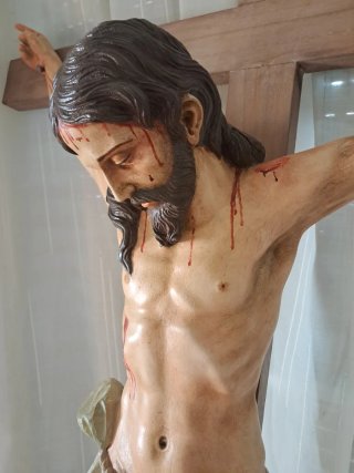Cristo Crucificado Grande.Medidas del cristo 85×65