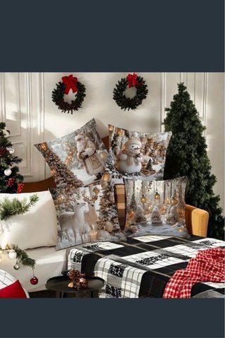 Set 4 Almohadas Decorativas Navidad