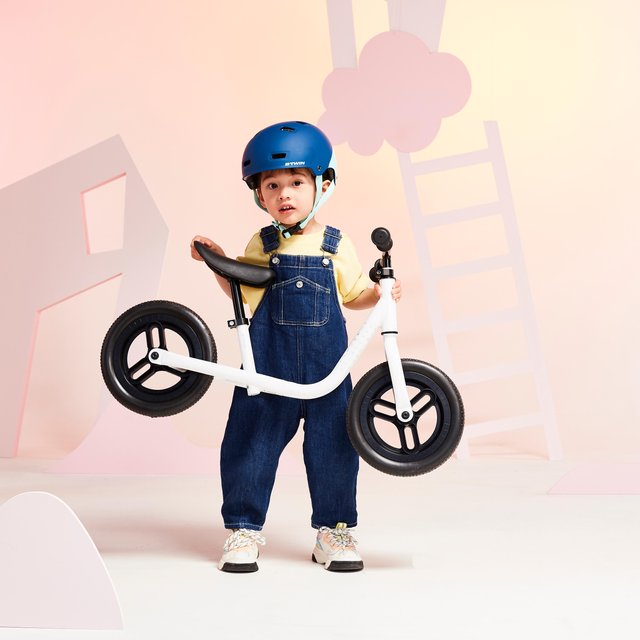 Bicicleta sin pedales niños 10 pulgadas Runride 100 blanco