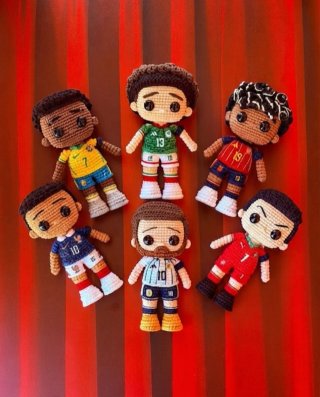 Personajes del copa del mundial amigurumis