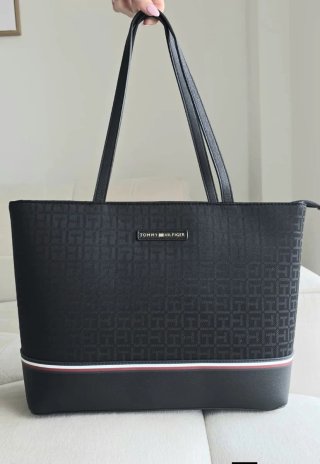 Bolso Tote Tommy Hilfiger Negro
