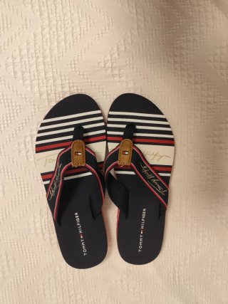Chanclas Tommy Hilfiger Rayas Azul/Rojo