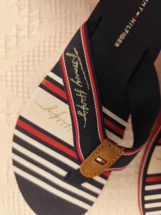 Chanclas Tommy Hilfiger Rayas Azul/Rojo
