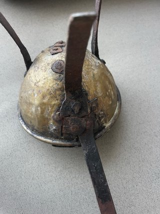 Cazo o Brasero antiguo de latón con soporte