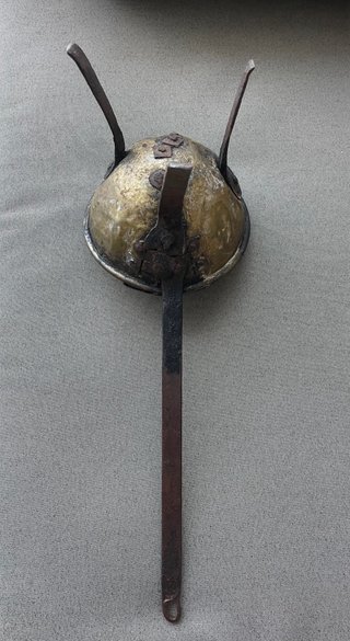 Cazo o Brasero antiguo de latón con soporte