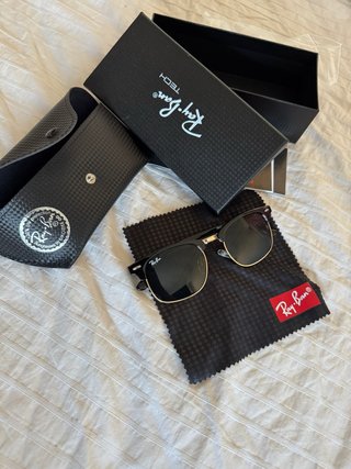Gafas de Sol Ray-Ban Clubmaster Negro/Dorado