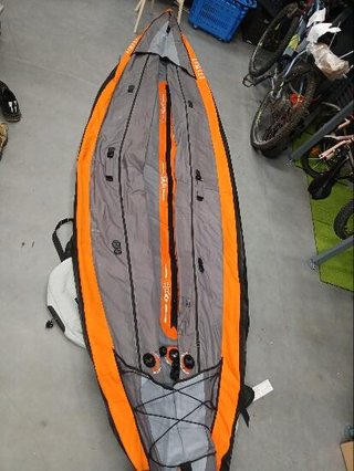 Kayak hinchable de travesía Itiwit 100 2 o 3 plazas naranja